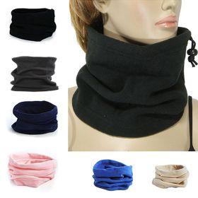 4 In 1 Winter Sports Thermal Fleece Scarf Snood Neck Warmer Face Mask Beanie Hat (Color: Navy)